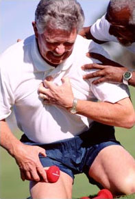 Man having heart attack